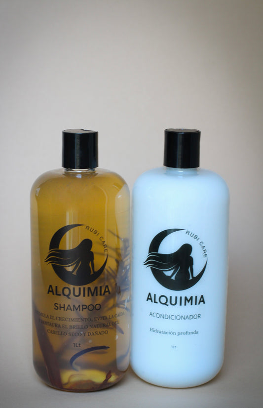 Shampoo y Acondicionador Alquimia, 1 litro.