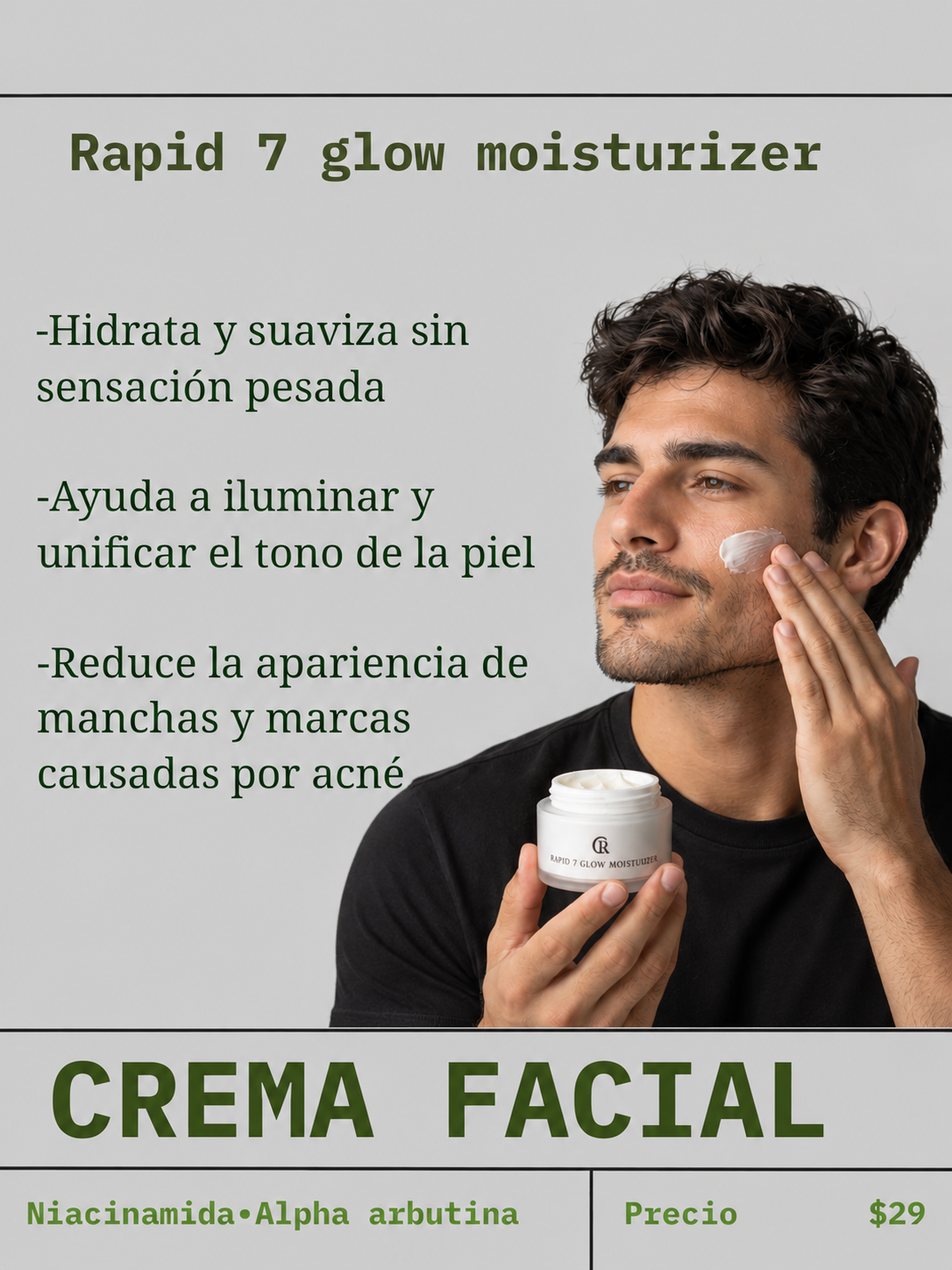 Crema Facial rapid 7 glow